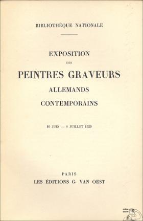 Exposition des peintres graveurs allemands contemporains